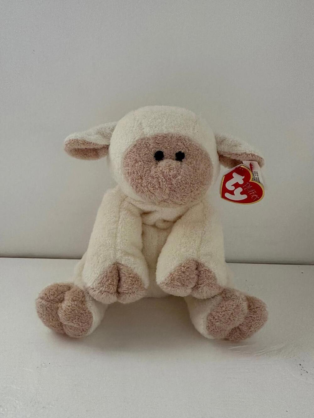 Ty Pluffies Collection “Bashfully” the Adorable Lamb  RARE (11 inch)